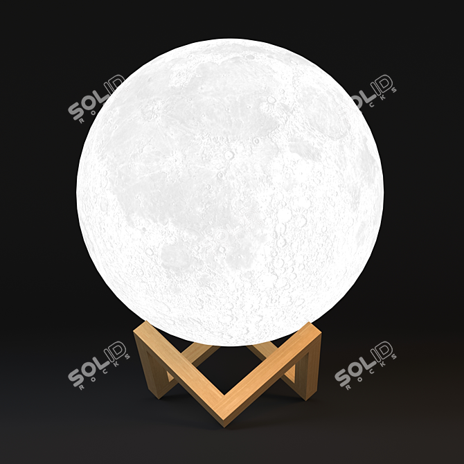 Lunar Glow 18cm Table Lamp 3D model image 2