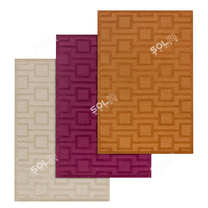 Luxury Carpet Set: Varying Textures 3D model image 1