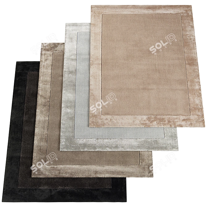 Luxurious Grey Rug: 86 3D model image 1