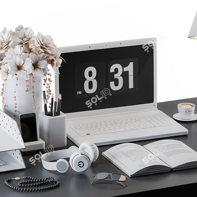 Stylish Office Essentials Set 3D model image 3