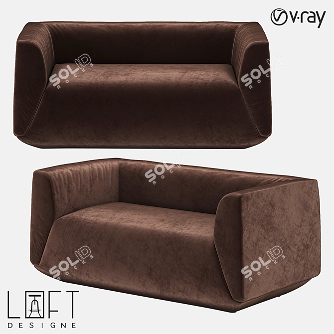 Modern Loft Design Sofa 3D model image 1