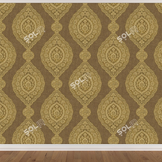 Seamless Wallpaper Set: 3 Colorful Designs 3D model image 4