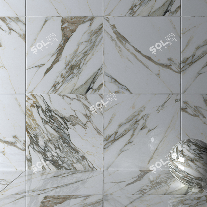 Elegant Marble Wall Tiles: Macchia Vecchia Collection 3D model image 2