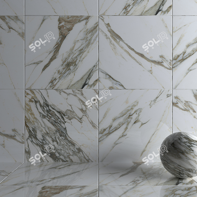 Elegant Marble Wall Tiles: Macchia Vecchia Collection 3D model image 3