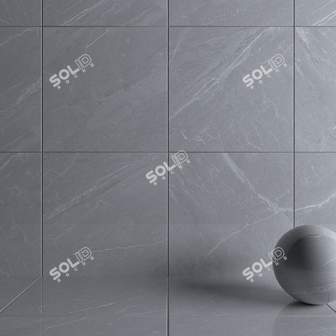 Elegant Dolphin Wall Tiles 3D model image 3