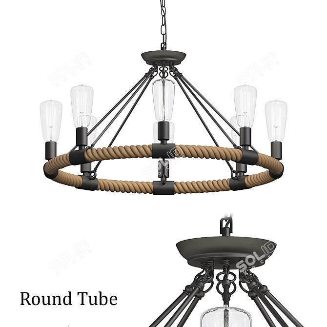 Elevate Round Tube Rope 3D model image 2