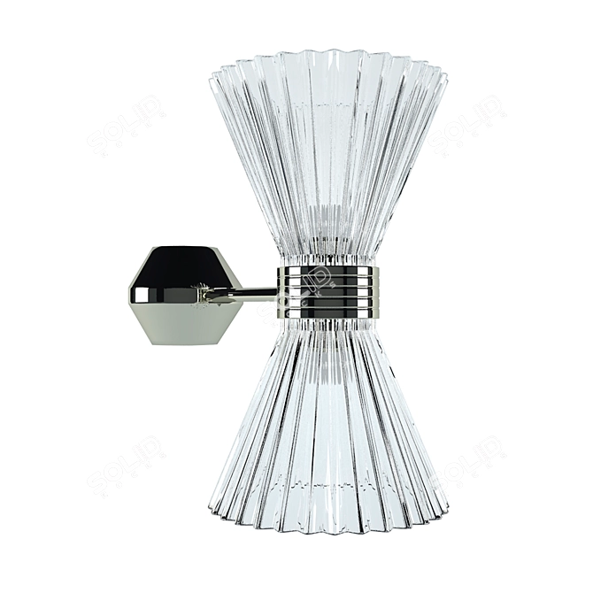 Newport Nickel Gold Glass Shade 3D model image 2