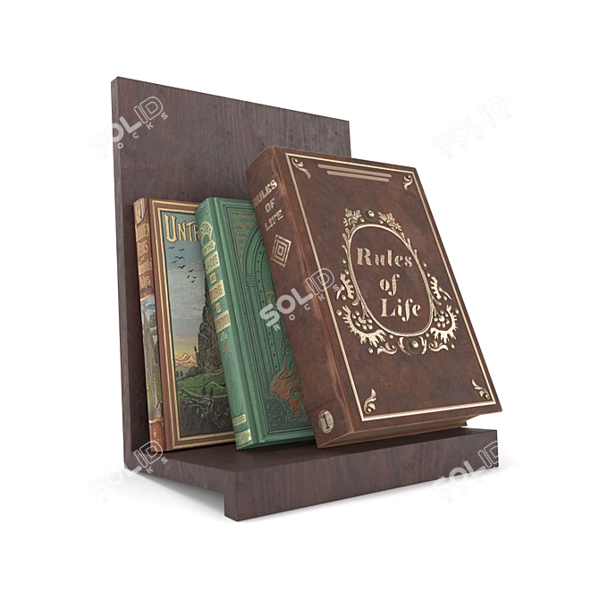 Title: Leather Books Collection - 2014+Corona+Vray 3D model image 6