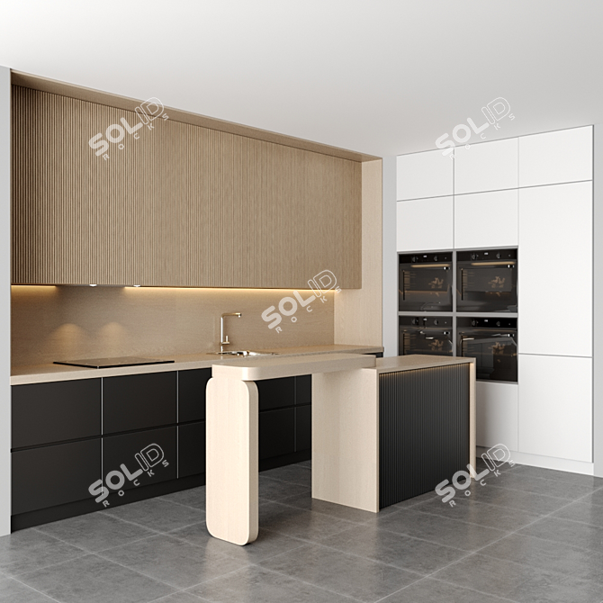 Modular Kitchen with 3D Max 3D model image 1