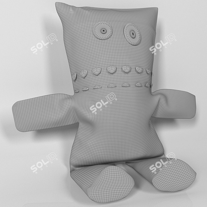 Cozy Clouds Baby Pillow 3D model image 2