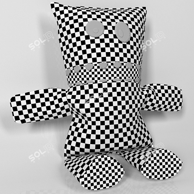 Cozy Clouds Baby Pillow 3D model image 3