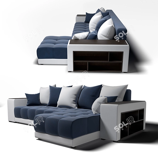 Dubai Sofa - Luxurious Comfort 3D model image 2