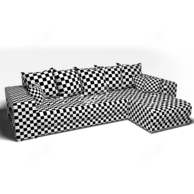 Dubai Sofa - Luxurious Comfort 3D model image 4