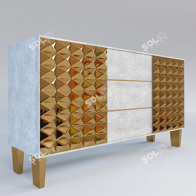 Modern Sideboard & Drawer Chest 3D model image 2