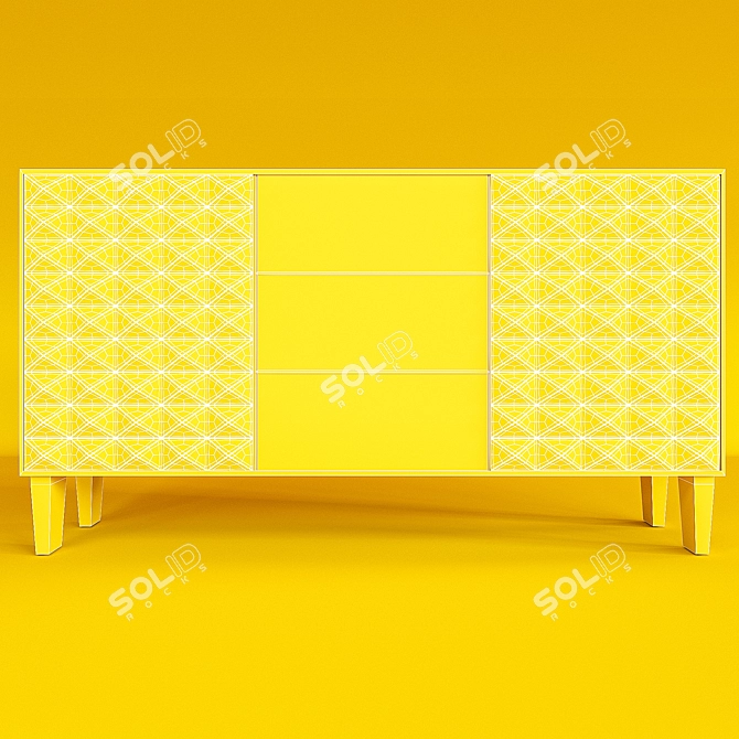 Modern Sideboard & Drawer Chest 3D model image 4