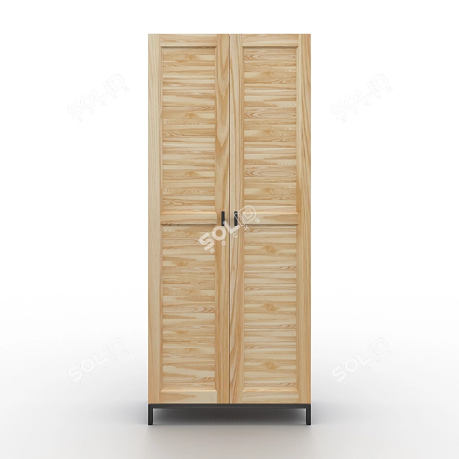 Modern Minimalist Wardrobe 3D model image 2