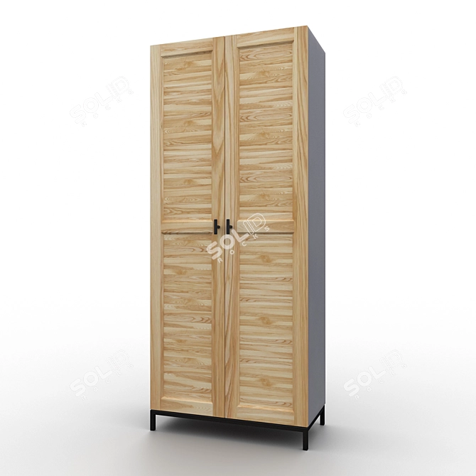 Modern Minimalist Wardrobe 3D model image 3