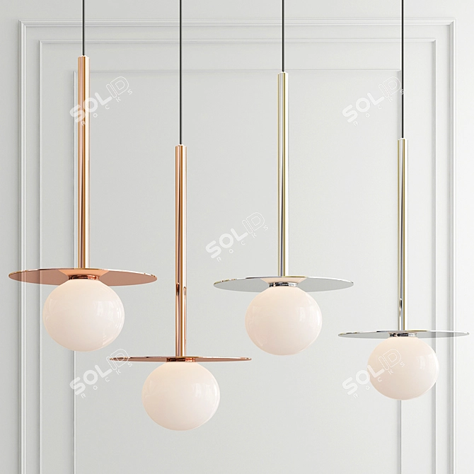 Sleek Pendant Light: TISLY 3D model image 1