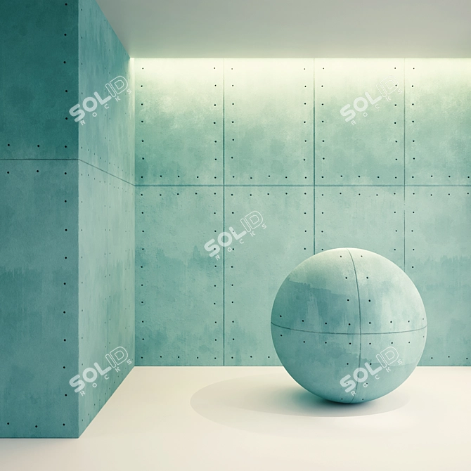 Blue Walls Textured VRAY Material 3D model image 2