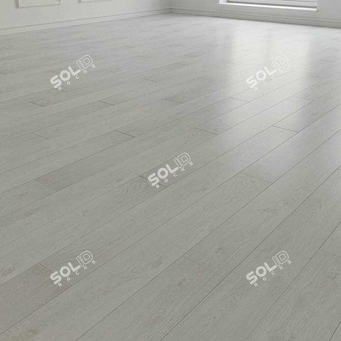 Oak Danville White: 3D Parquet Flooring 3D model image 2