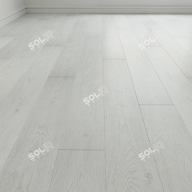 Title: Sonata White Oak Laminate Parquet 3D model image 1