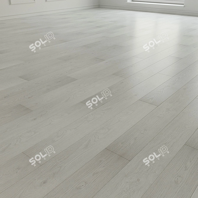 Title: Sonata White Oak Laminate Parquet 3D model image 2