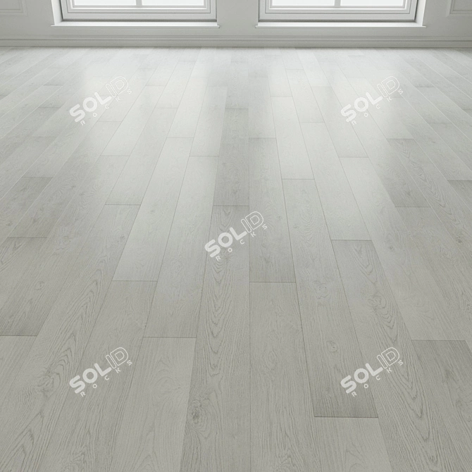 Title: Sonata White Oak Laminate Parquet 3D model image 3