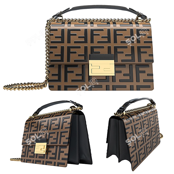 Fendi KAN U: The Ultimate Luxury Bag 3D model image 1