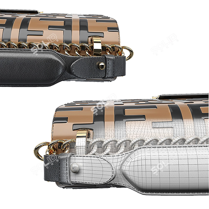 Fendi KAN U: The Ultimate Luxury Bag 3D model image 2