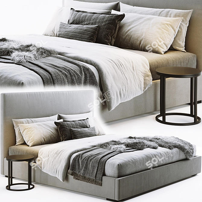 Modern RH Modena Bed: V-Ray + Corona Render 3D model image 1