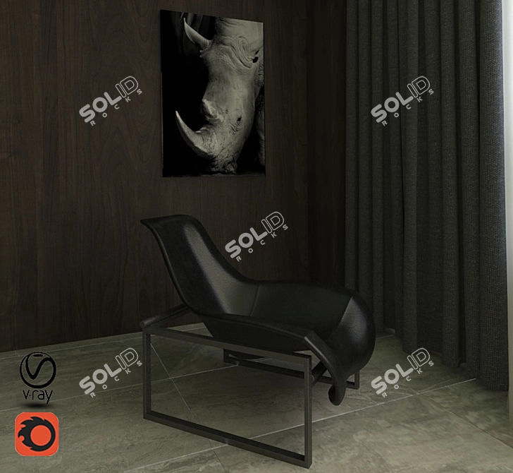 Italian Style Relax Armchair 3D model image 1