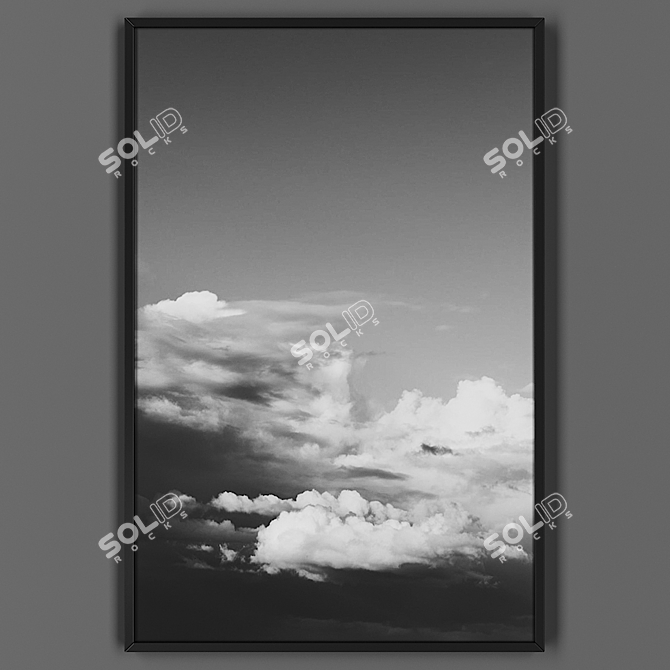 Black Framed Picture 3D model image 1