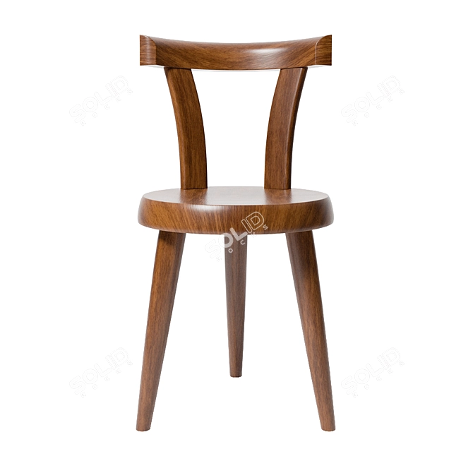 Perriand Three-Legged Chair 3D model image 1