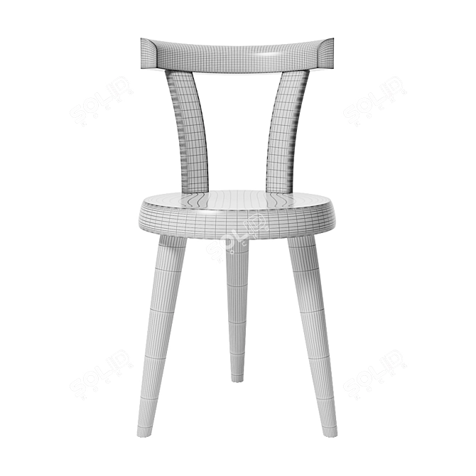 Perriand Three-Legged Chair 3D model image 4