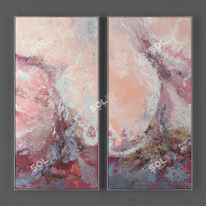 Texture Frames: 2 Pieces, 1600x780mm 3D model image 1