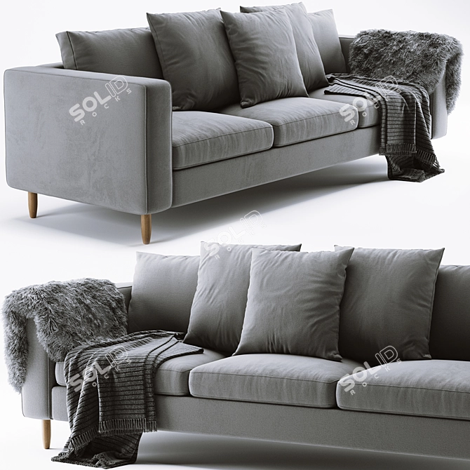 Scandinavian Style BoConcept Indivi Sofa 3D model image 4