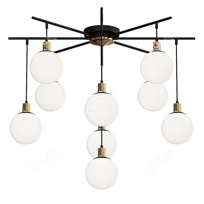 CQC Certified Recessed Chandelier: NoEnName Null 3D model image 1