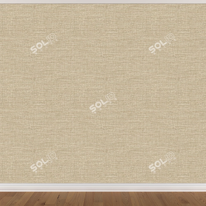 Versatile Wallpaper Set: 3 Seamless Textures 3D model image 2