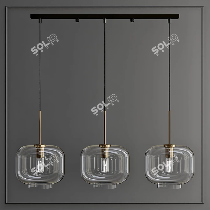 Elegant VILMO Trio Design Lamp 3D model image 1