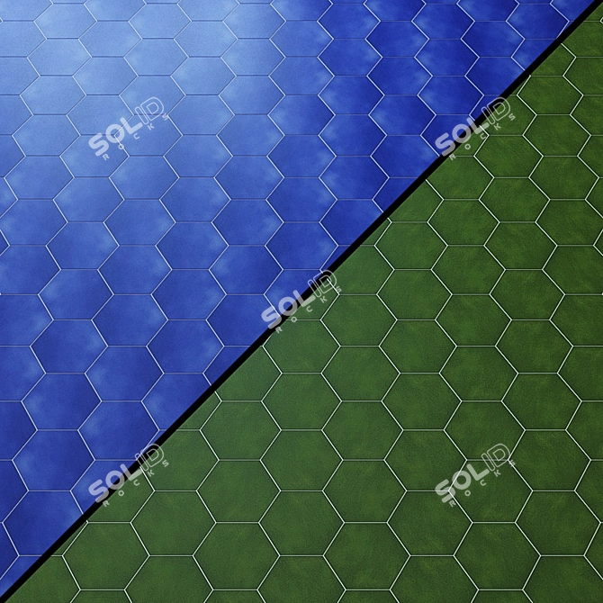 Swiss Coffee Hexagon Tile 3D model image 2