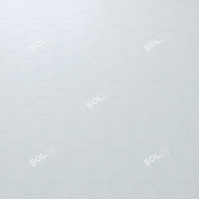 Swiss Coffee Hexagon Tile 3D model image 3