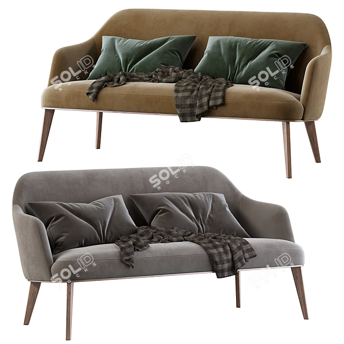 Elegant Poliform Jane Sofa 3D model image 1