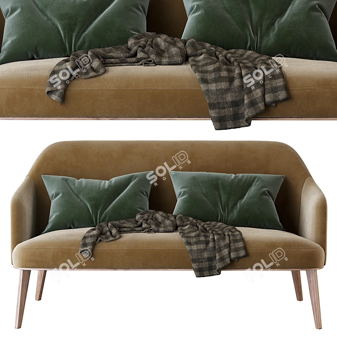 Elegant Poliform Jane Sofa 3D model image 2