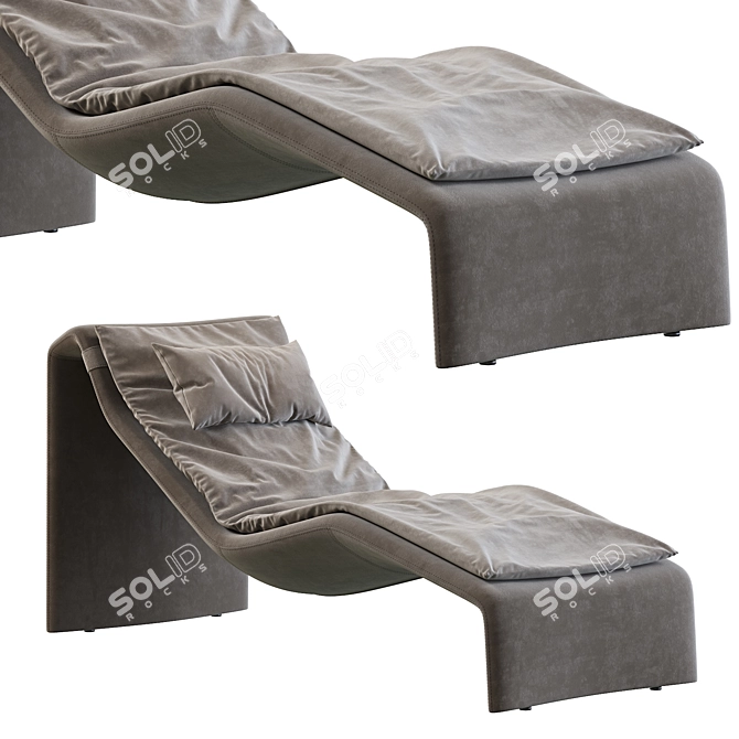 Chiron Bugatti Home Chaise Lounger: Sleek and Suspended Elegance 3D model image 1