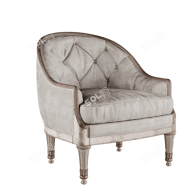 Muses Armchair: Elegance Refined 3D model image 1
