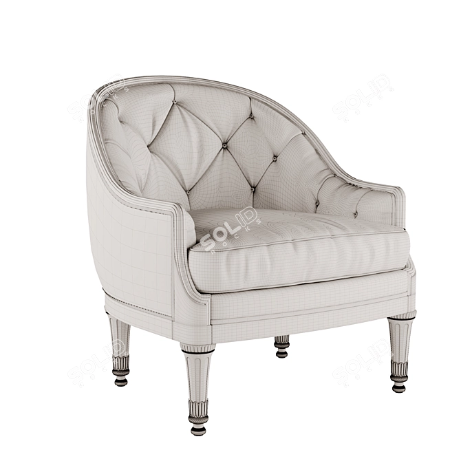 Muses Armchair: Elegance Refined 3D model image 3