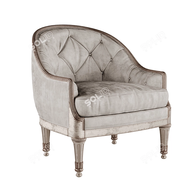 Muses Armchair: Elegance Refined 3D model image 6