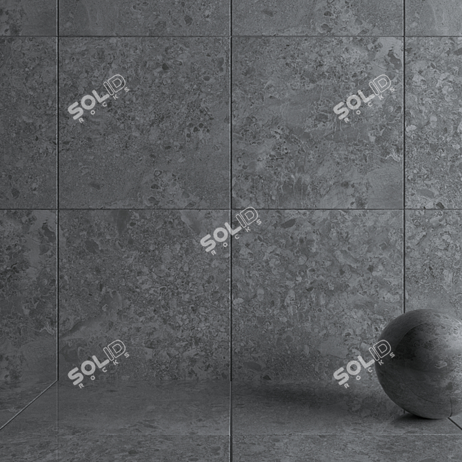 Elegant Gray 4D Wall Tiles 3D model image 3