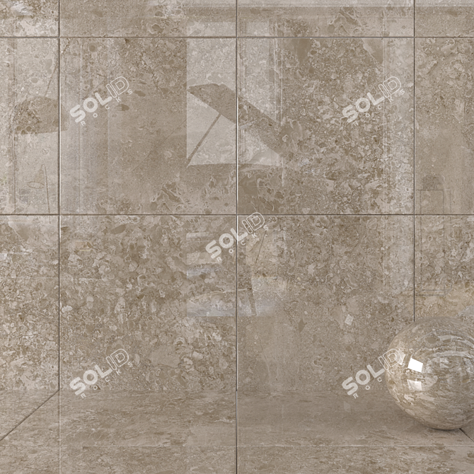 Museum Solto Taupe Wall Tiles 3D model image 1