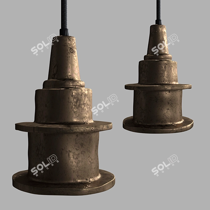 Tayga Saturn Ceramic Pendant Lamp 3D model image 1